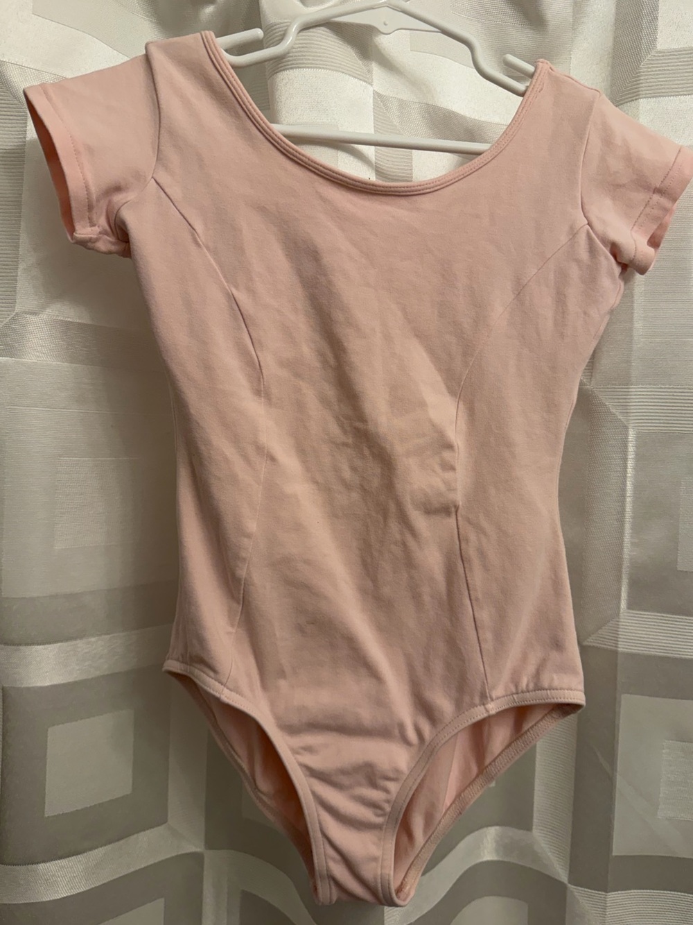Girls Mirella pink dance ballet short sleeve leotard size 8-10